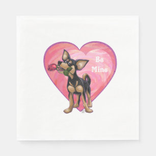 Chihuahua Valentindagen Pappersservett