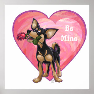 Chihuahua Valentindagen Poster