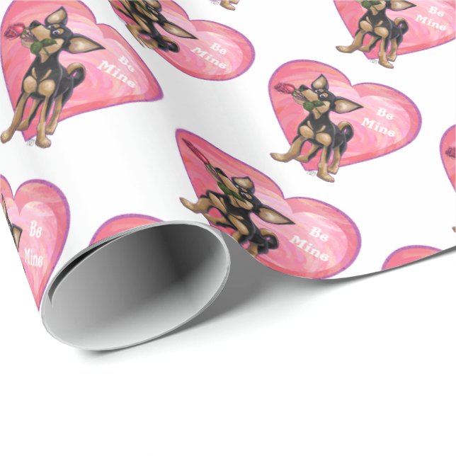 Chihuahua Valentindagen Presentpapper (Rullad Hörn)