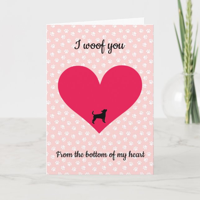 Chihuahua Valentine Card Helgkort (Framsida)