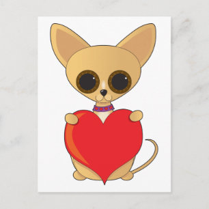 chihuahua valentineChihuahua Valentine Helg Vykort