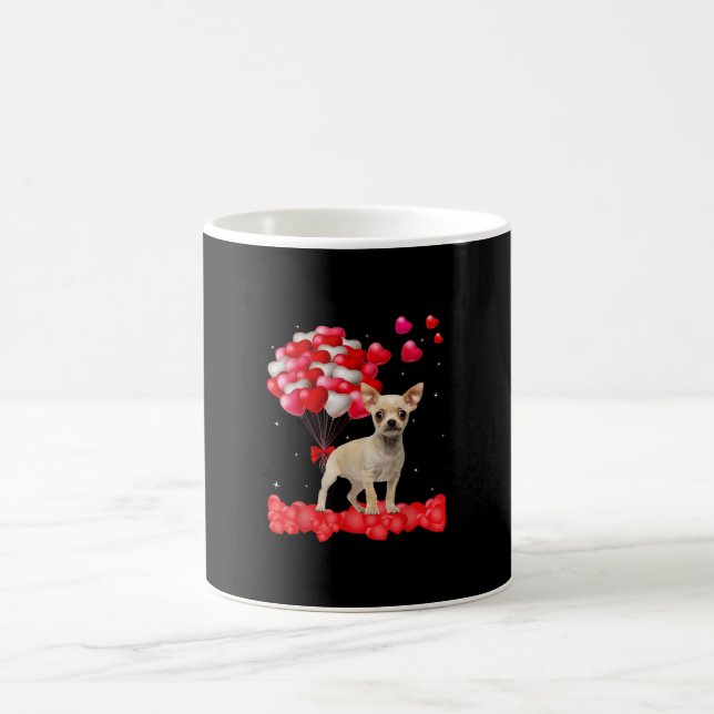 Chihuahua valentines day ut hund älskare kaffemugg (Center)