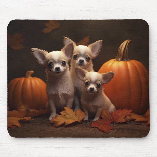 Chihuahua-valp Höstglädje Pumpa  Musmatta (Framsidan)