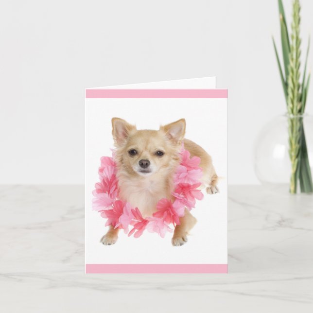 Chihuahua Valp Hund Blank Notekort Kort (Framsida)