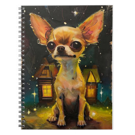 Chihuahua-valp i ett mysigt hem anteckningsbok
