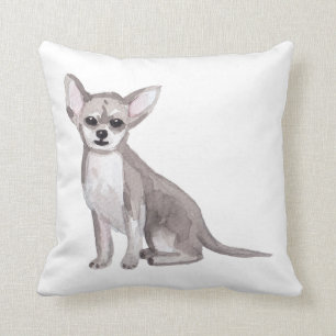 Chihuahua Vatten Färg Art Painting Kudde