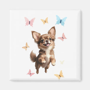 Chihuahua Vector Painting Adsible Roligt Animal Pl Magnet