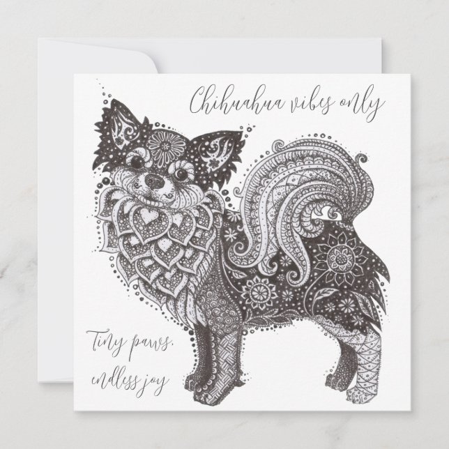 Chihuahua Vibes Card (Framsida)