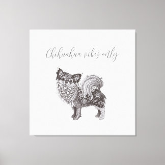 Chihuahua Vibes Premium duk konst med ram Canvastryck