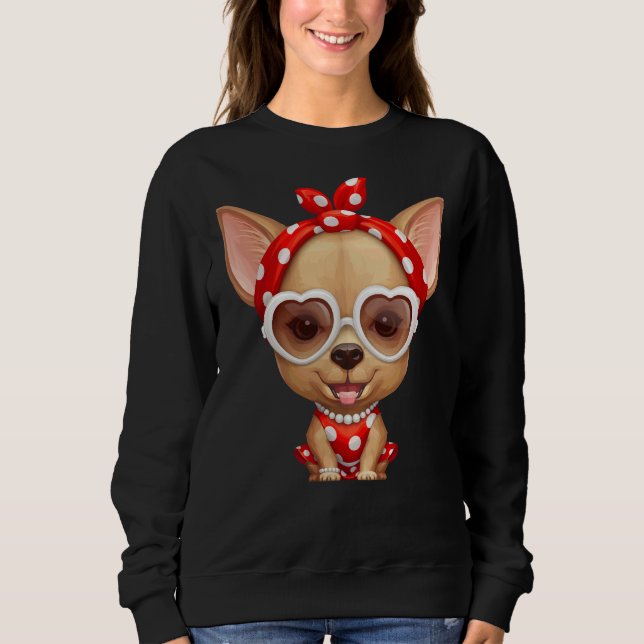 Chihuahua Vintage Beauty T Shirt (Framsida)