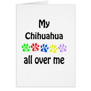 Chihuahua Walks Design Hälsningskort