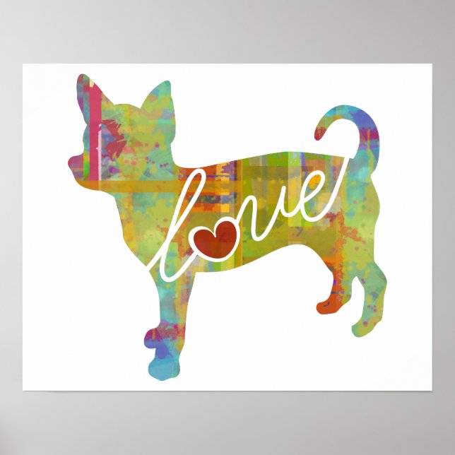 Chihuahua Watercolor Poster (Framsidan)