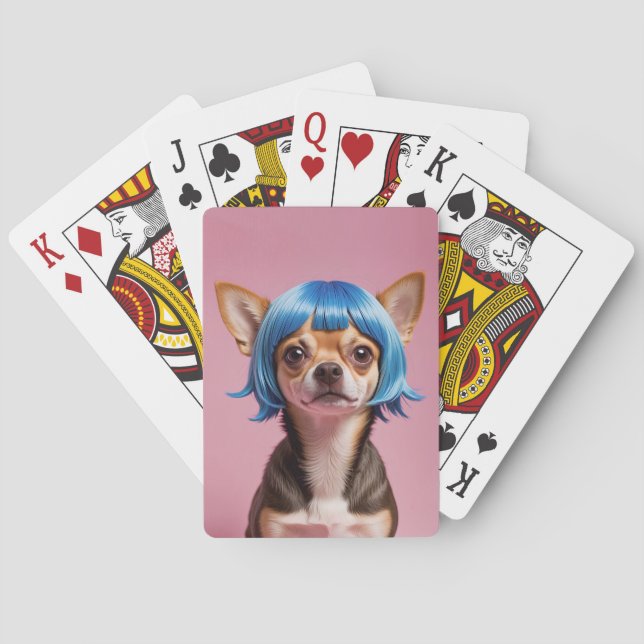 Chihuahua wig casinokort (Baksidan)