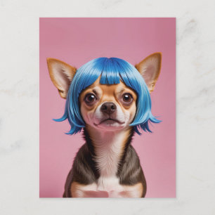 Chihuahua wig helg vykort