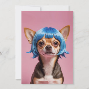 Chihuahua wig julkort