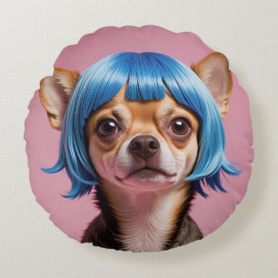 Chihuahua wig rund kudde