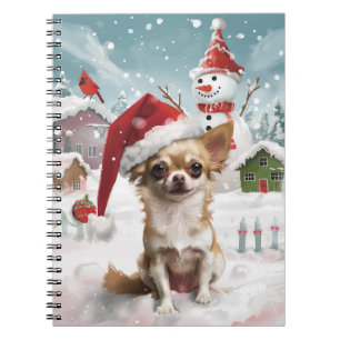 Chihuahua Winter Wonderland jul Joy Anteckningsbok