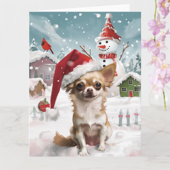 Chihuahua Winter Wonderland jul Joy Kort (Orkide)