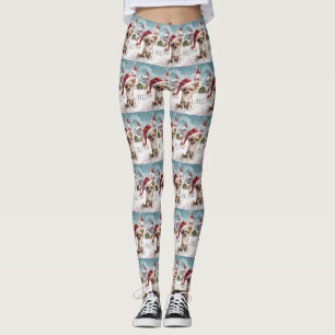 Chihuahua Winter Wonderland jul Joy Leggings