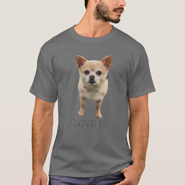 Chihuahua Women Manar Kids Hund Mamma Pappa Kärlek T Shirt (Framsida)