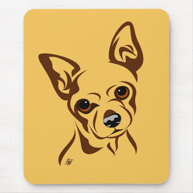 Chihuahuaälskare Mousepads Musmatta (Framsidan)
