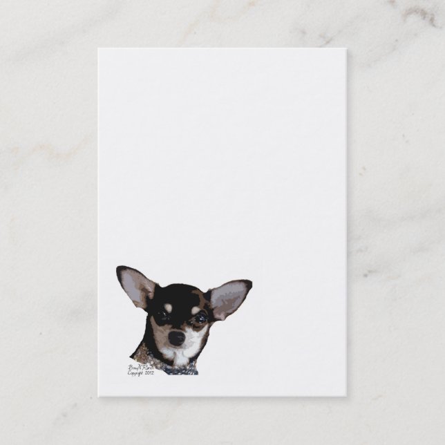 Chihuahuaansiktevisitkort Visitkort (Framsida)