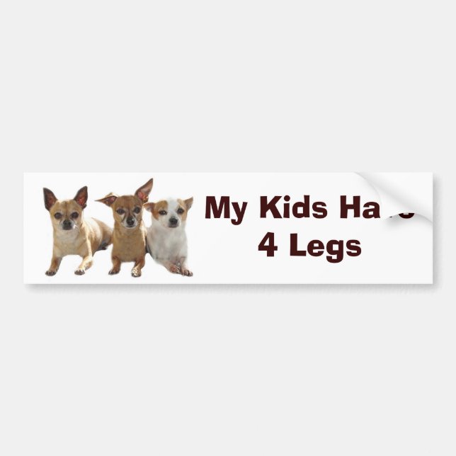 Chihuahuabildekalet min ungar har 4 ben bildekal (Framsidan)