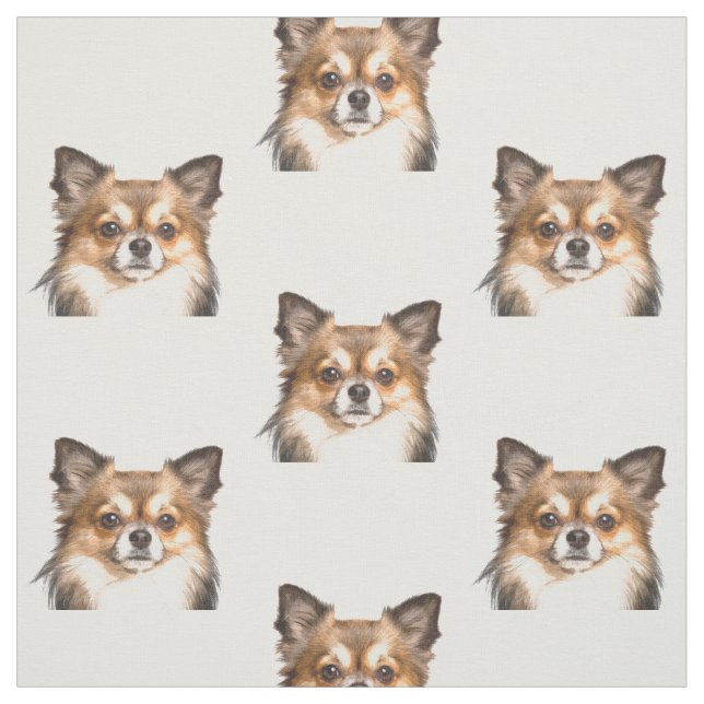 Chihuahuadjurporträtt Tyg (Provkarta)