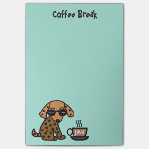 Chihuahuaen kaffe somavbrottet Postar-it®, notera Post-it Block