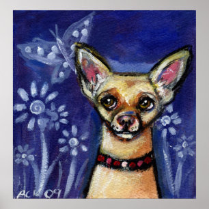 Chihuahuaen synar fjärilen poster