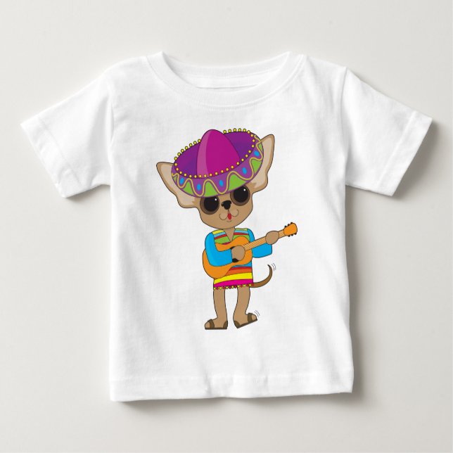 Chihuahuagitarr T-shirt (Framsida)
