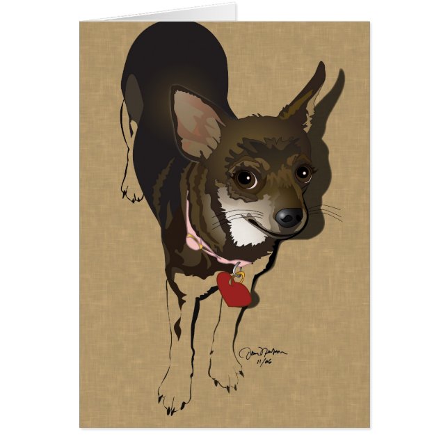 Chihuahuakärlek Hälsningskort (Framsidan)