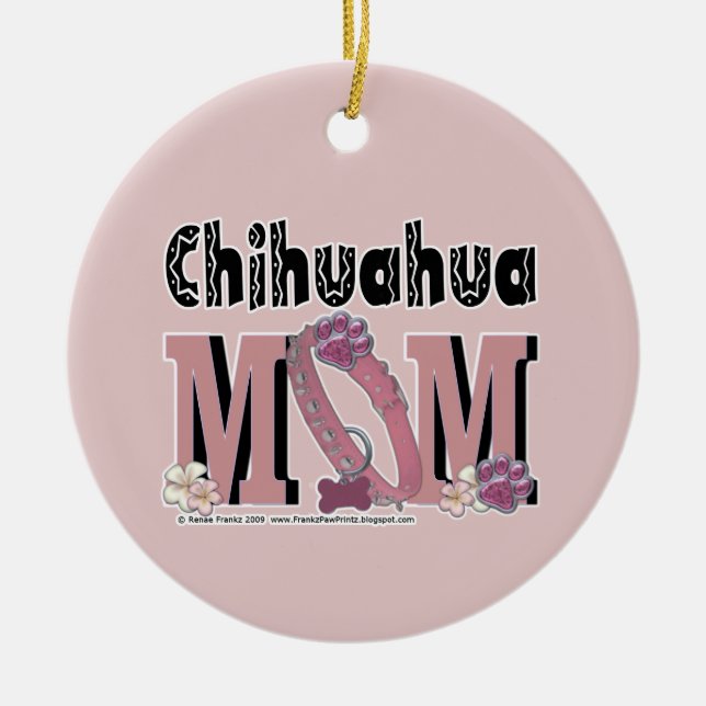 ChihuahuaMAMMA Julgransprydnad Keramik (Framsidan)
