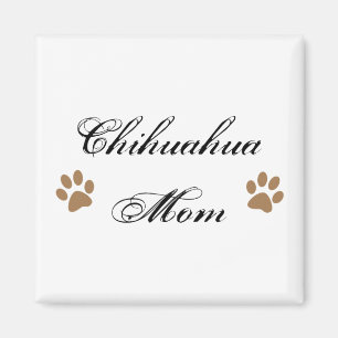 Chihuahuamamman skrivar med tassavtryck magnet