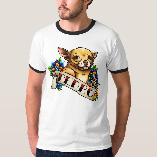 ChihuahuaPedro manar T-tröja för Ringer T Shirt (Framsida)