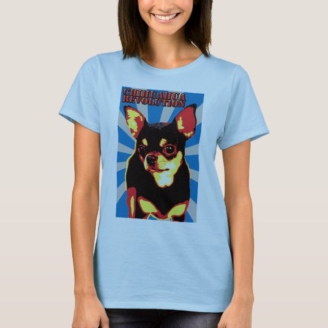 chihuahuarevolution - blåttt-skjorta t-shirt (Framsida)