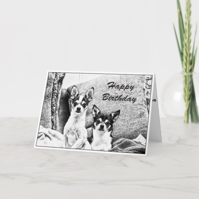 Chihuahuas födelsedagskort kort (Framsida)