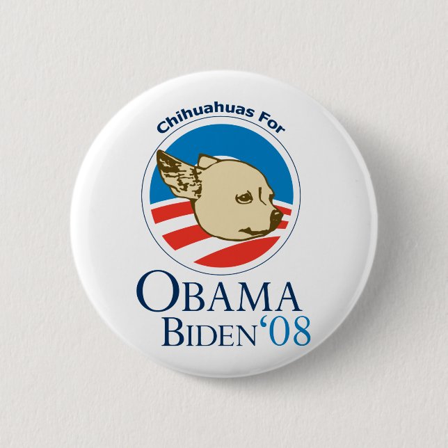Chihuahuas för Obama Knapp (Framsida)