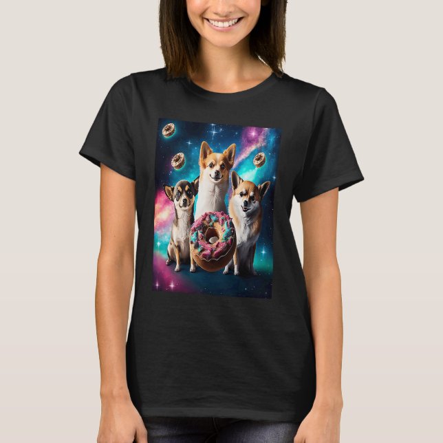 Chihuahuas In Space Donuts Chihuahuas Boys Girls W T Shirt (Framsida)