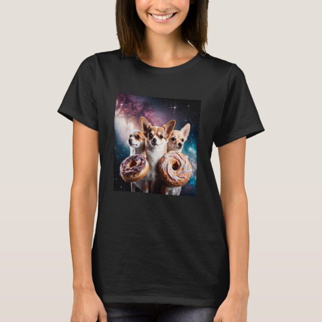 Chihuahuas In Space Donuts Chihuahuas Boys Girls W T Shirt (Framsida)
