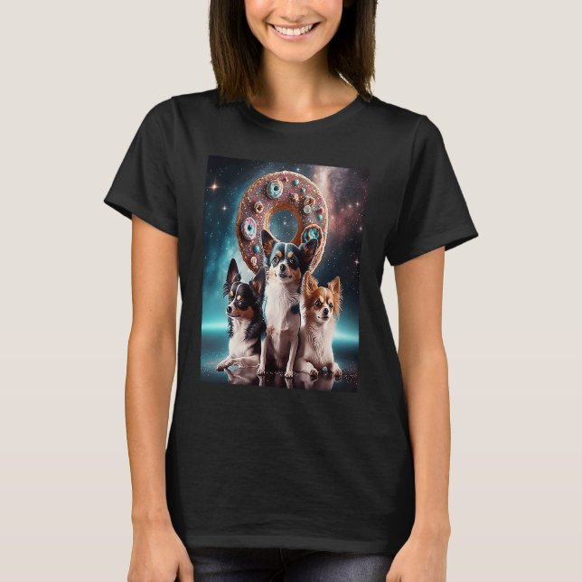 Chihuahuas In Space Donuts Chihuahuas Boys Girls W T Shirt (Framsida)