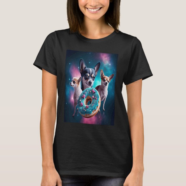 Chihuahuas In Space Donuts Chihuahuas Boys Girls W T Shirt (Framsida)