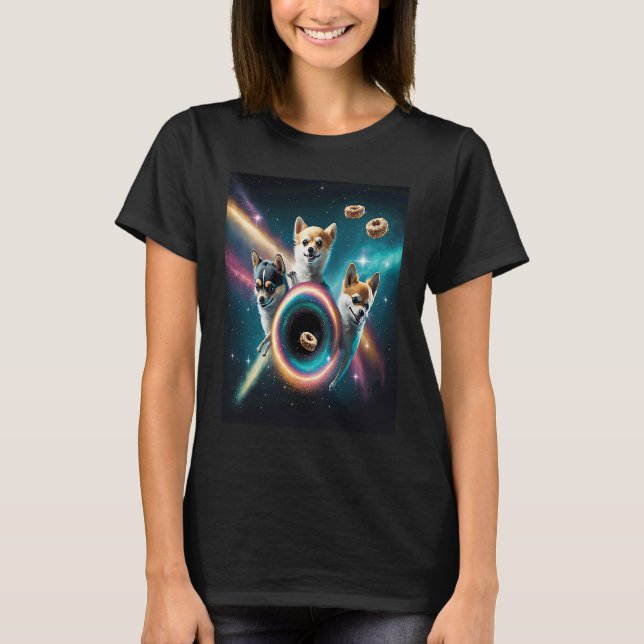Chihuahuas In Space Donuts Chihuahuas Boys Girls W T Shirt (Framsida)