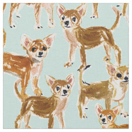 CHIHUAHUAS Painterly Watercolor Hund Tyg