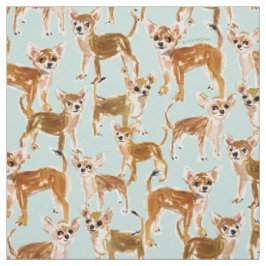 CHIHUAHUAS Painterly Watercolor Hund Tyg