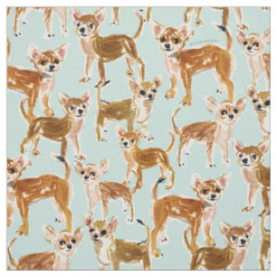 CHIHUAHUAS Painterly Watercolor Hund Tyg