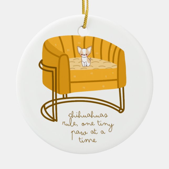 Chihuahuas-regeln, prydnadsgåva julgransprydnad keramik (Framsidan)