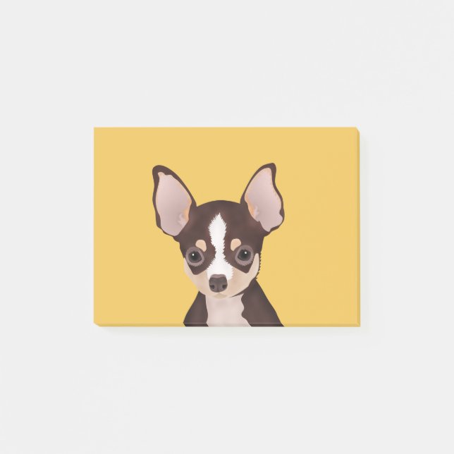 Chihuahuatecknad Post-it Block (Framsida)