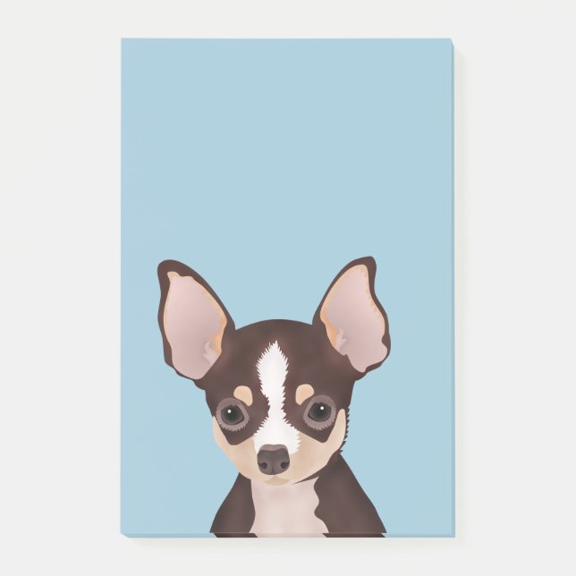 Chihuahuatecknad Post-it Block (Framsida)