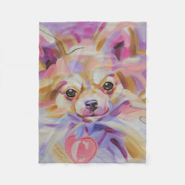 Chihuahuaullfilt Fleecefilt (Framsidan)